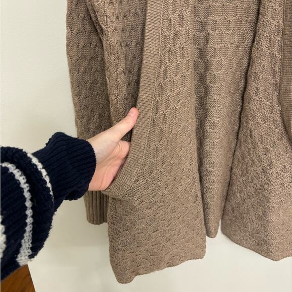 NWT Brixton Ivy x Stitchfix Lawley Cable Open Knit Cardigan in Tan - Size S - Picture 3 of 8